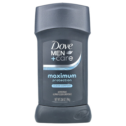 Dove Men + Care, Maximum Protection Antiperspirant, Clean Comfort, 2.6 oz (74 g)