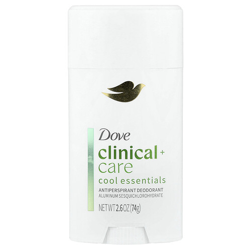 Dove Clinical + Care, Antiperspirant Deodorant, Cool Essentials, 2.6 oz (74 g)