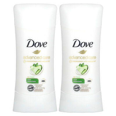 Купить Dove Advanced Care, дезодорант-антиперспирант, свежесть, набор из 2 шт. по 74 г (2, 6 унции)