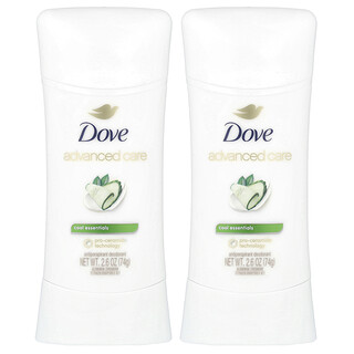 Dove, Perawatan Lanjutan, Deodoran Anti-Perspirant, Cool Essentials, 2 Bungkus, Masing-Masing 74 g (2,6 ons)