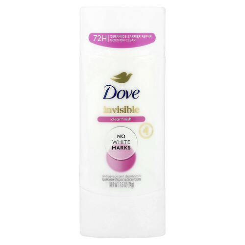 Dove Invisible, Anti-Perspirant Deodorant, Clear Finish, 2.6 oz (74 g)