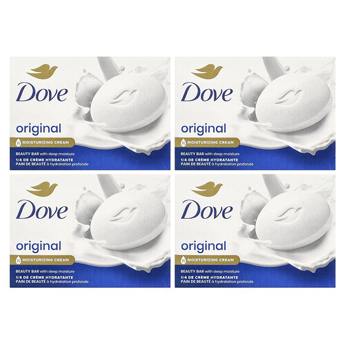 Dove, Beauty Bar Soap with Deep Moisture, Weiß, 4 Riegel, je 106 g (3,75 oz.)