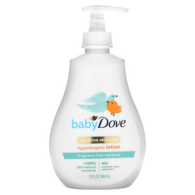 Dove детский увлажняющий лосьон, для чувствительной кожи, без запаха, 384мл (13жидк. унций)