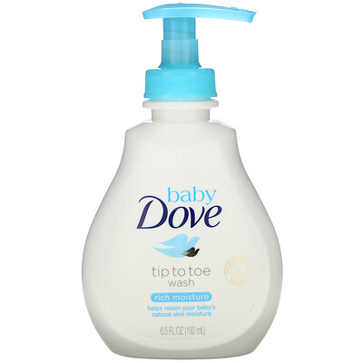 Купить Dove Baby, Средство для мытья кончиков пальцев ног, насыщенное увлажнение, 6, 5 жидких унций (192 мл)