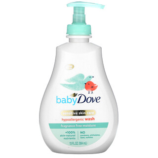 Dove, 婴幼儿专用呵护敏感肌系列低致敏性沐浴露，无香型，13 液量盎司（384 毫升）
