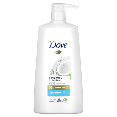 Dove Кондиционер, для сухих волос, кокос и увлажнение, 750 мл (25,4 жидк. Унции)
