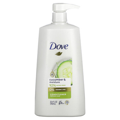 Dove Увлажняющий кондиционер с огурцом, для тусклых волос, 750 мл (25,4 жидк. Унции)