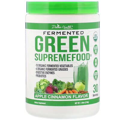 

Divine Health Fermented Green Supremefood, Apple Cinnamon, 7.40 oz (210 g)