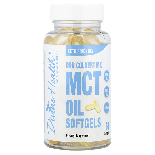 Divine Health, Don Colbert M.D., MCT Oil Softgels, 60 Softgels (500 mg per Softgel)