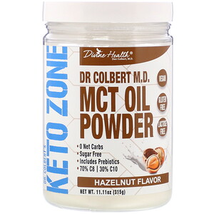 Отзывы о Дивайн Хэлс, Dr. Colbert's Keto Zone, MCT Oil Powder, Hazelnut , 11.11 oz (315 g)