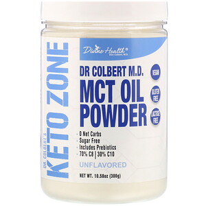 Отзывы о Дивайн Хэлс, Dr. Colbert's Keto Zone, MCT Oil Powder, Unflavored, 10.58 oz (300 g)