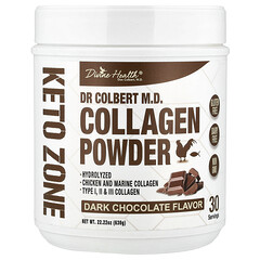 Colbert MD Keto Zone, колаген у порошку, чорний шоколад, 630 г (22,22 унції)