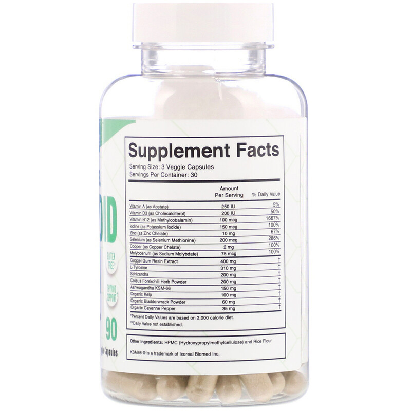 Divine Health, Dr. Colbert's Keto Zone, Thyroid Zone, 90 Veggie Capsules iHerb