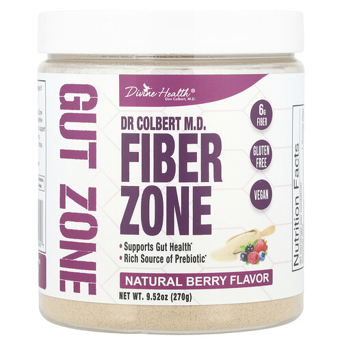 디바인 헬스 Divine Health, 콜베르 박사(Dr. FiberZone, 천연 베리, 270g(9.52oz)