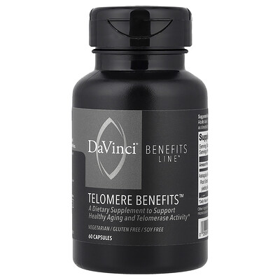 DaVinci Laboratories, Benefits Line™, Telomere Benefits™, 60 cápsulas (250 mg por cápsula)