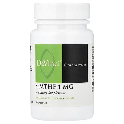 DaVinci Laboratories, 5-MTHF, 1 mg, 60 cápsulas