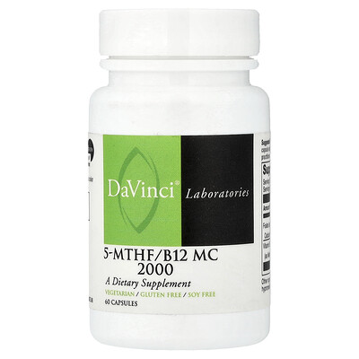 Product Image for DaVinci Laboratories, 5-MTHF/B12 MC 2000, 60 Capsules