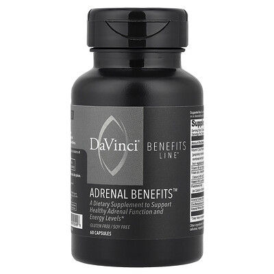 DaVinci Laboratories, Benefits Line™, Beneficios suprarrenales™, 60 cápsulas