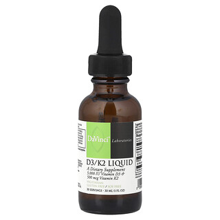 DaVinci Laboratories, D3／K2リキッド、30ml（1液量オンス）
