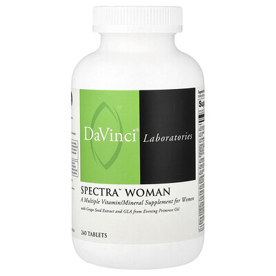 DaVinci Laboratories, Spectra Woman, Vitaminas y minerales múltiples`` 240 comprimidos