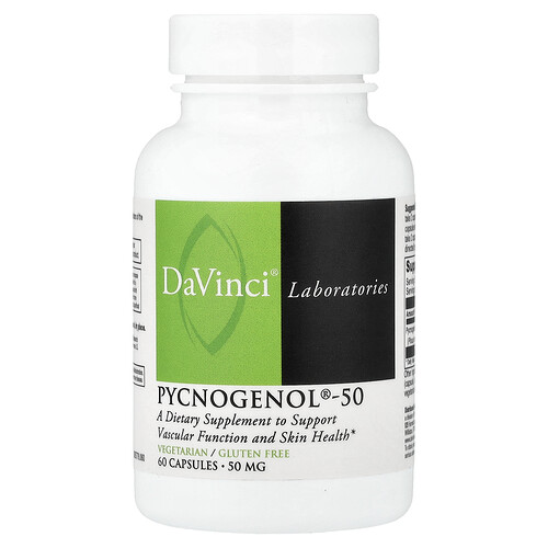 DaVinci Laboratories, Pycnogenol®-50, 50 mg, 60 Kapseln