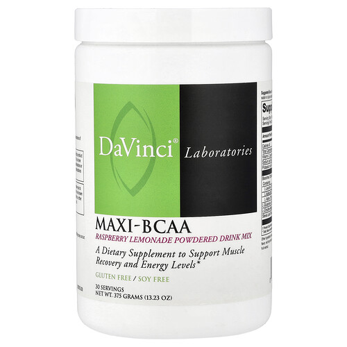 Davinci Laboratories Maxi-BCAA, Powdered Drink Mix, Raspberry Lemonade, 13.23 oz (375 g)