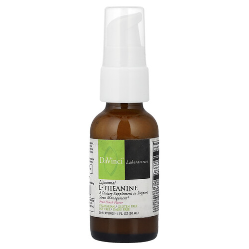 Davinci Laboratories Liposomal L-Theanine, Fruit Punch, 1 fl oz (30 ml)