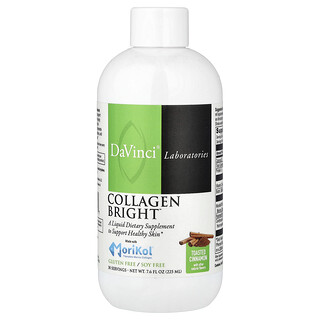 DaVinci Laboratories, Colágeno Brilhante, Canela Torrada, 225 ml (7,6 fl oz)