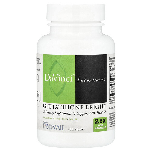 Davinci Laboratories Glutathione Bright, 60 Capsules (200 mg per Capsule)