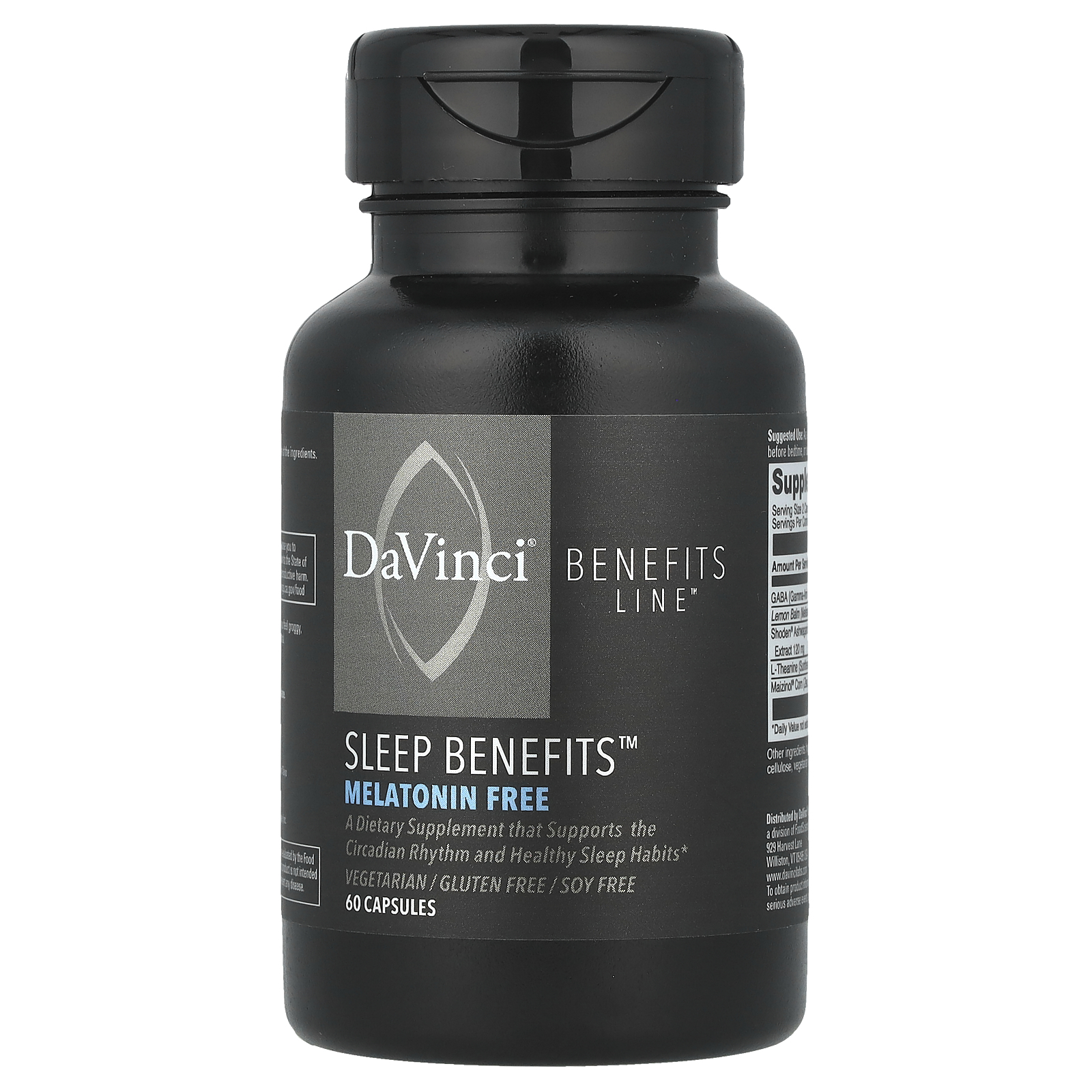 DaVinci Laboratories (다빈치 래보라토리스), Sleep Bees™, 멜라토닌 무함유, 캡슐 60정