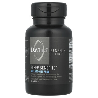 DaVinci Laboratories, Sleep Benefits™，無褪黑荷爾蒙，60 粒膠囊