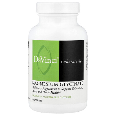 Product Image for DaVinci Laboratories, Magnesium Glycinate, 90 Capsules, (75 mg per Capsule)
