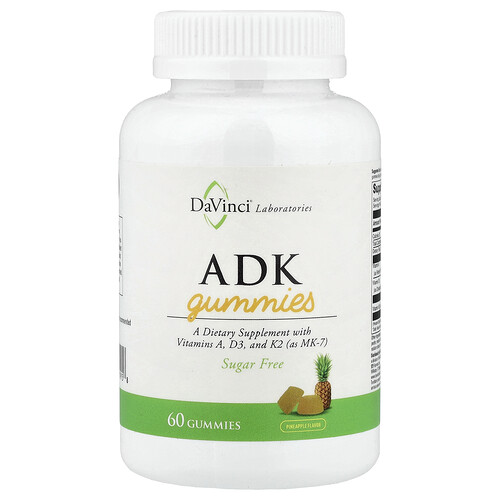 DaVinci Laboratories, ADK Gummies, Fruchtgummis, Ananas, 60 Fruchtgummis