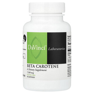 DaVinci Laboratories, Beta Karotena, 7,500 mcg, 90 Gel lembut