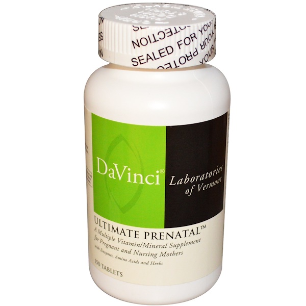 DaVinci Laboratories of Vermont, Ultimate Prenatal, Multiple Vitamin/Mineral, 150 Tablets (Discontinued Item) 