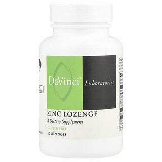 DaVinci Laboratories, Zinc Lozenge, Zink-Lutschtablette, 60 Lutschtabletten