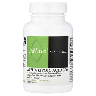 DaVinci Laboratories, Alpha-lipoic Acid 300, 60 Capsules (300 mg per Capsule)