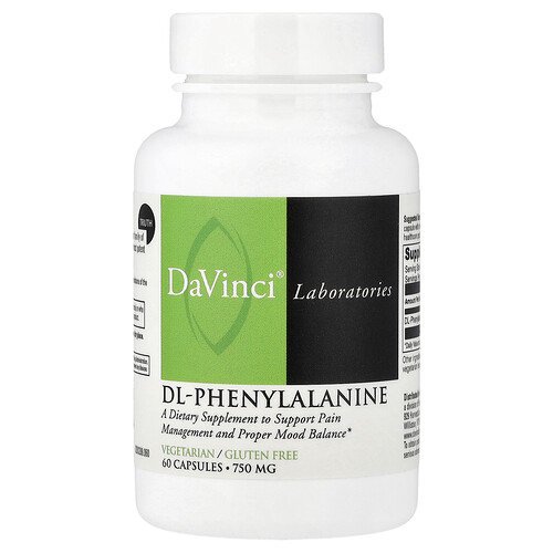 Davinci Laboratories DL-Phenylalanine, 750 mg, 60 Capsules