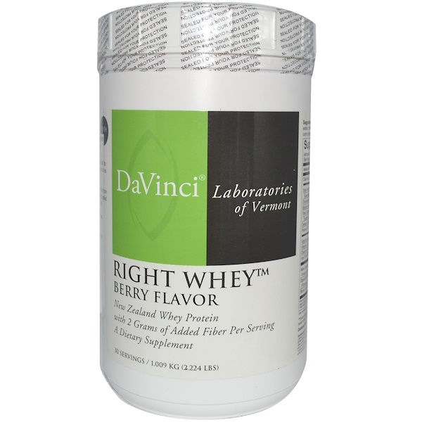 DaVinci Laboratories of Vermont, Right Whey, Berry Flavor, 2.16 lbs (978.66 g) (Discontinued Item) 