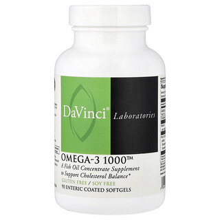DaVinci Laboratories, Omega-3 1000™, 90 Enteric Coated Softgels