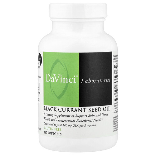 DaVinci Laboratories Масло семян черной смородины 180 капсул (500 мг в каждой капсуле)