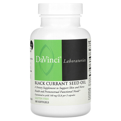 DaVinci Laboratories, Black Currant Seed Oil, 180 Softgels