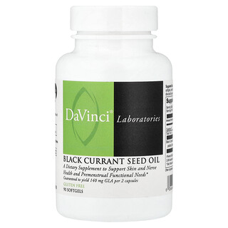 DaVinci Laboratories, Aceite de semilla de grosella negra, 90 cápsulas blandas (500 mg por cápsula blanda)