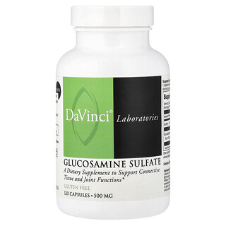 DaVinci Laboratories, Sulfato de glucosamina, 500 mg, 120 cápsulas