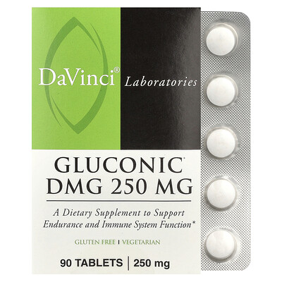 DaVinci Laboratories, Gluconic DMG, 250 mg, 90 comprimidos