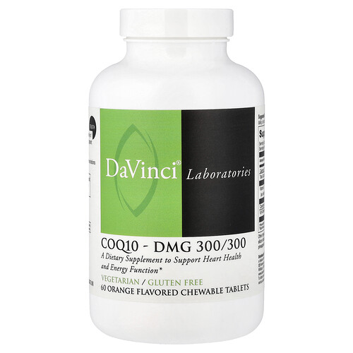 DaVinci Laboratories, CoQ10-DMG 300/300, Orange, 60 Kautabletten