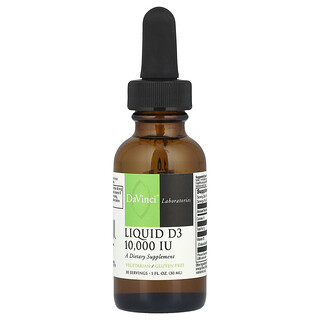 DaVinci Laboratories, D3 Líquido, 10.000 UI, 30 ml (1 fl oz)
