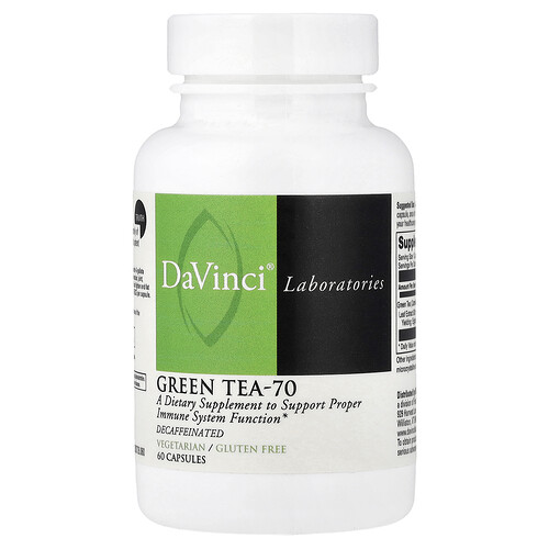 Davinci Laboratories Green Tea-70, Decaffeinated, 60 Capsules