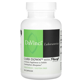 DaVinci Laboratories‏, Carb-Down עם בקר פחמימות Phase 2‏, 90 כמוסות