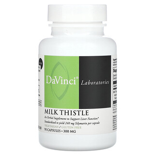 DaVinci Laboratories, Cardo mariano, 300 mg, 90 cápsulas